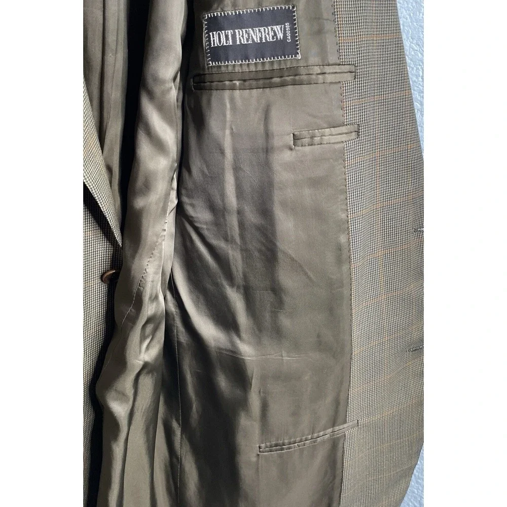 Canali Holt Renfrew Brown Tan 100% Wool Blazer Suit Jacket Size‎ 54 (44 US)